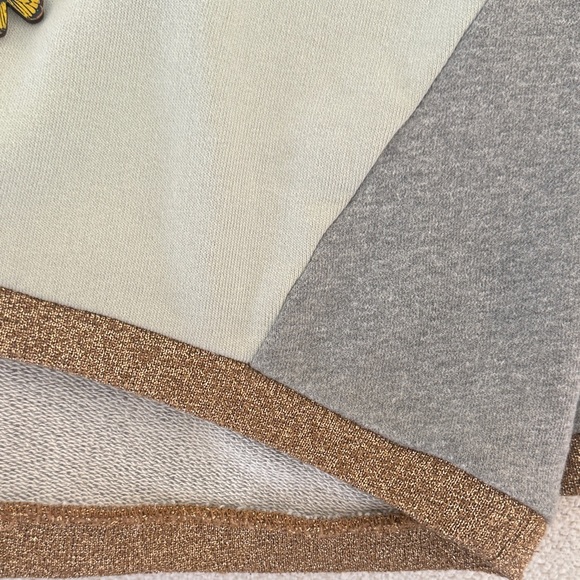 Stylish Women's Sweatshirt with Birdcage Design - Beige and Gray - Picture 5 of 5